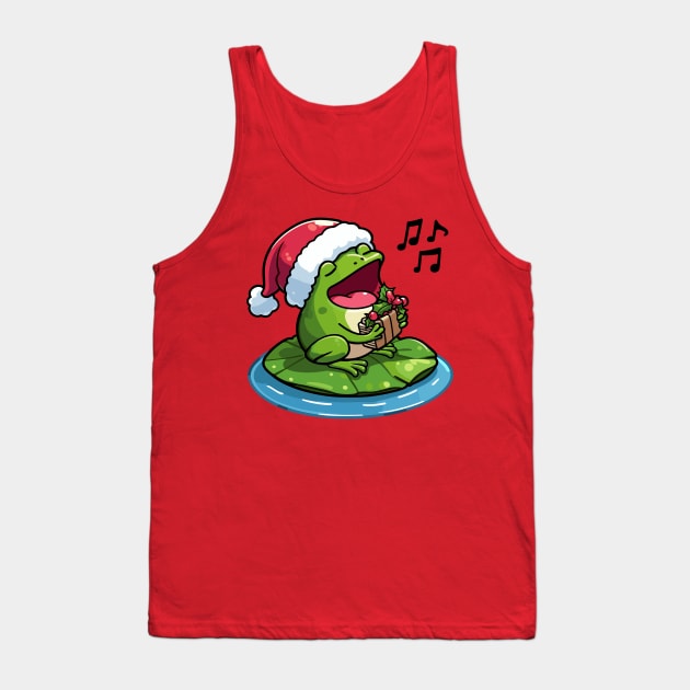Christmas Carol frog Tank Top by PrintSoulDesigns